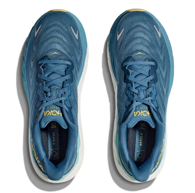 Hoka One One Men's Arahi 6 Running Shoes Bluesteel/Sunlit Ocean-5